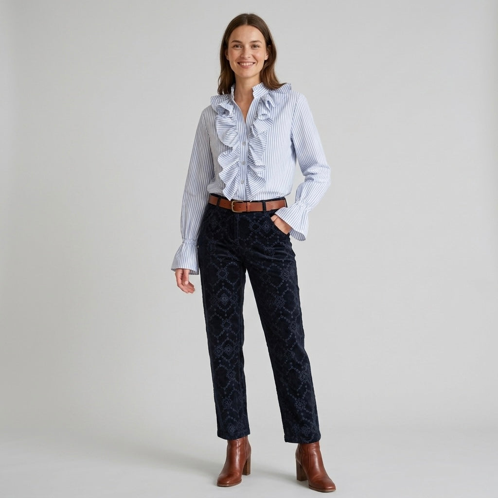 Camisa Marina con Boleros | Ana lince