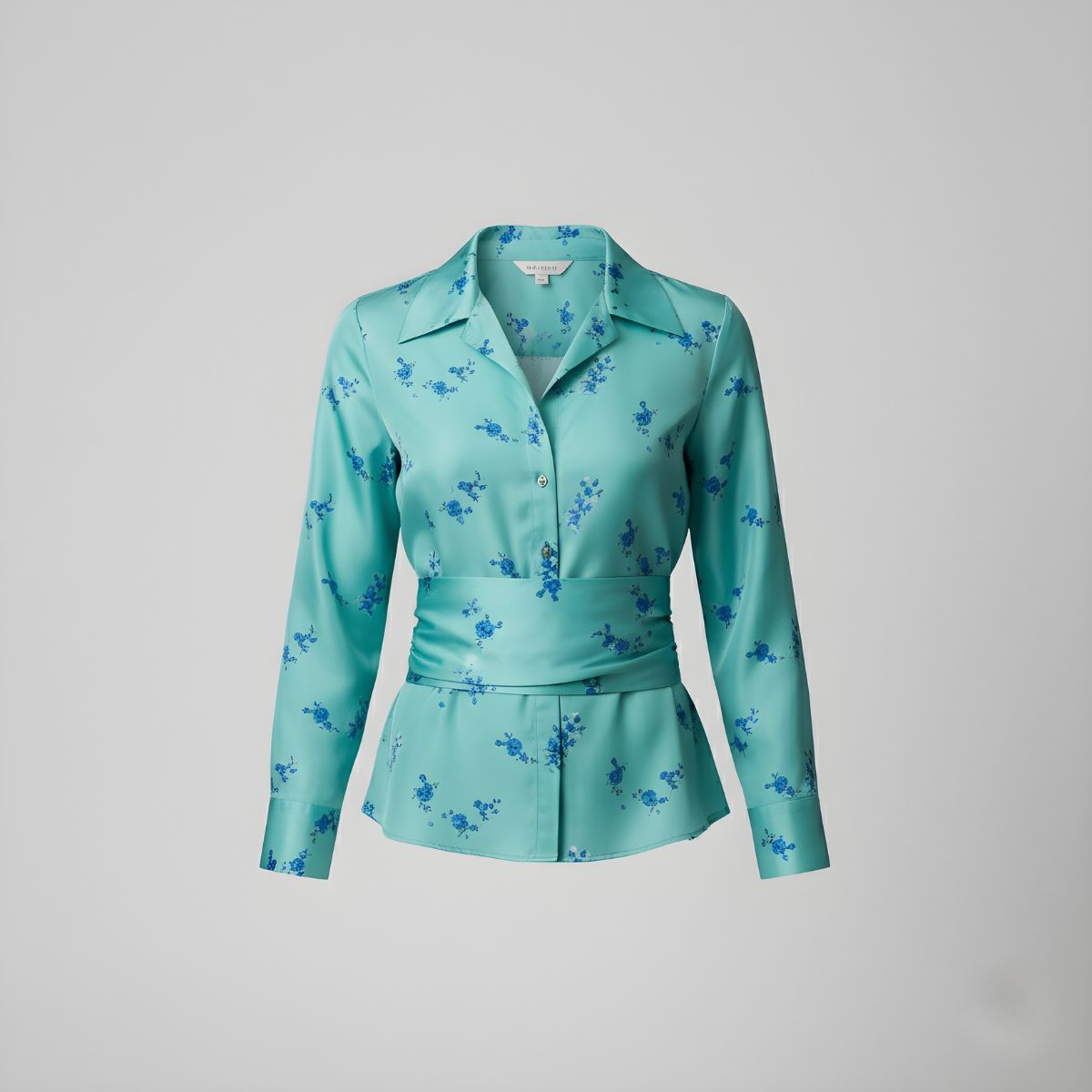 Camisa Tafetán Bordado Flores | Ana Lince