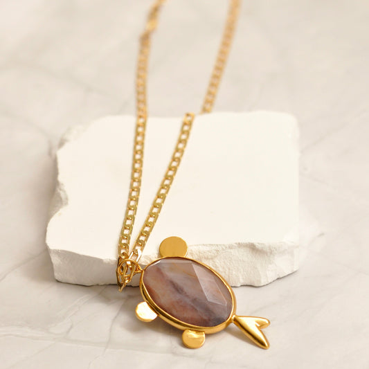 Collar Pez Agata Facetado | Ana Lince