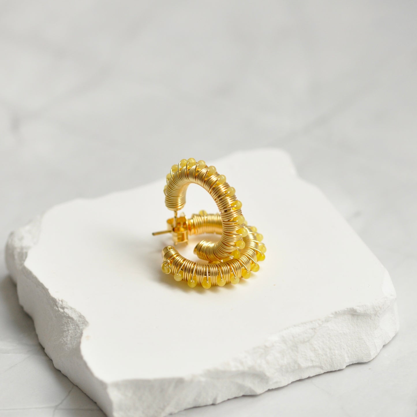 candongas stone hoops Small