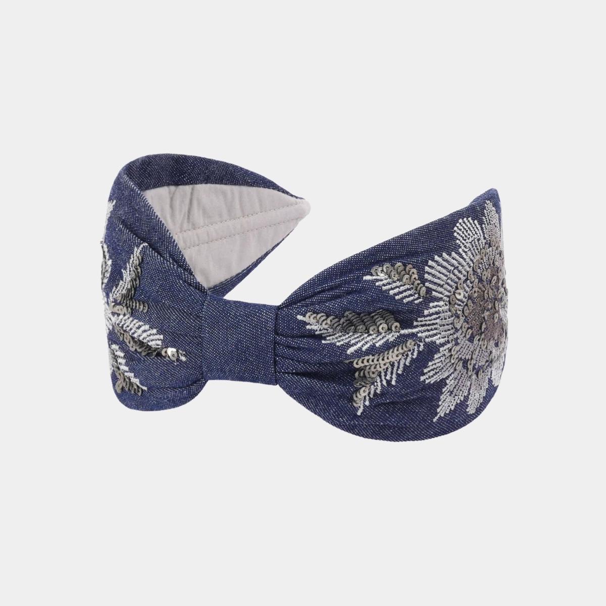 Diadema Denim Cosmos Plata | Ana Lince