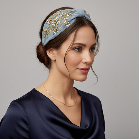 Diadema Denim Luxe | Ana Lince