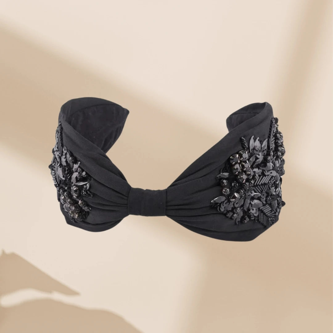 Diadema Destellos de Medianoche Negro | Ana Lince