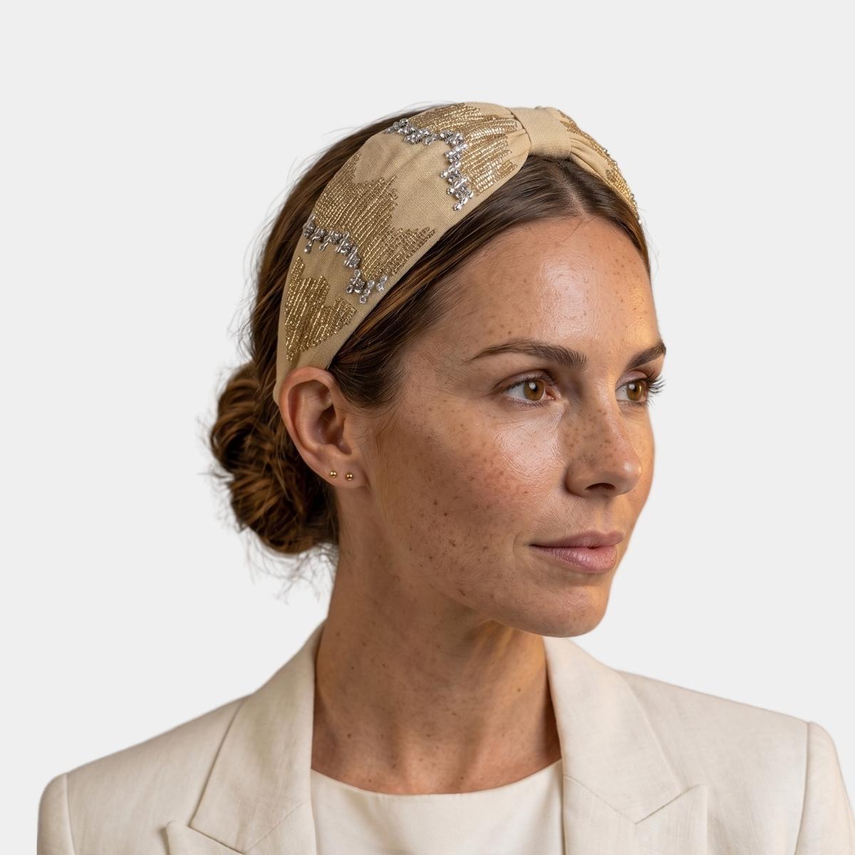 Diadema Dorada Hojas de Oro | Ana Lince