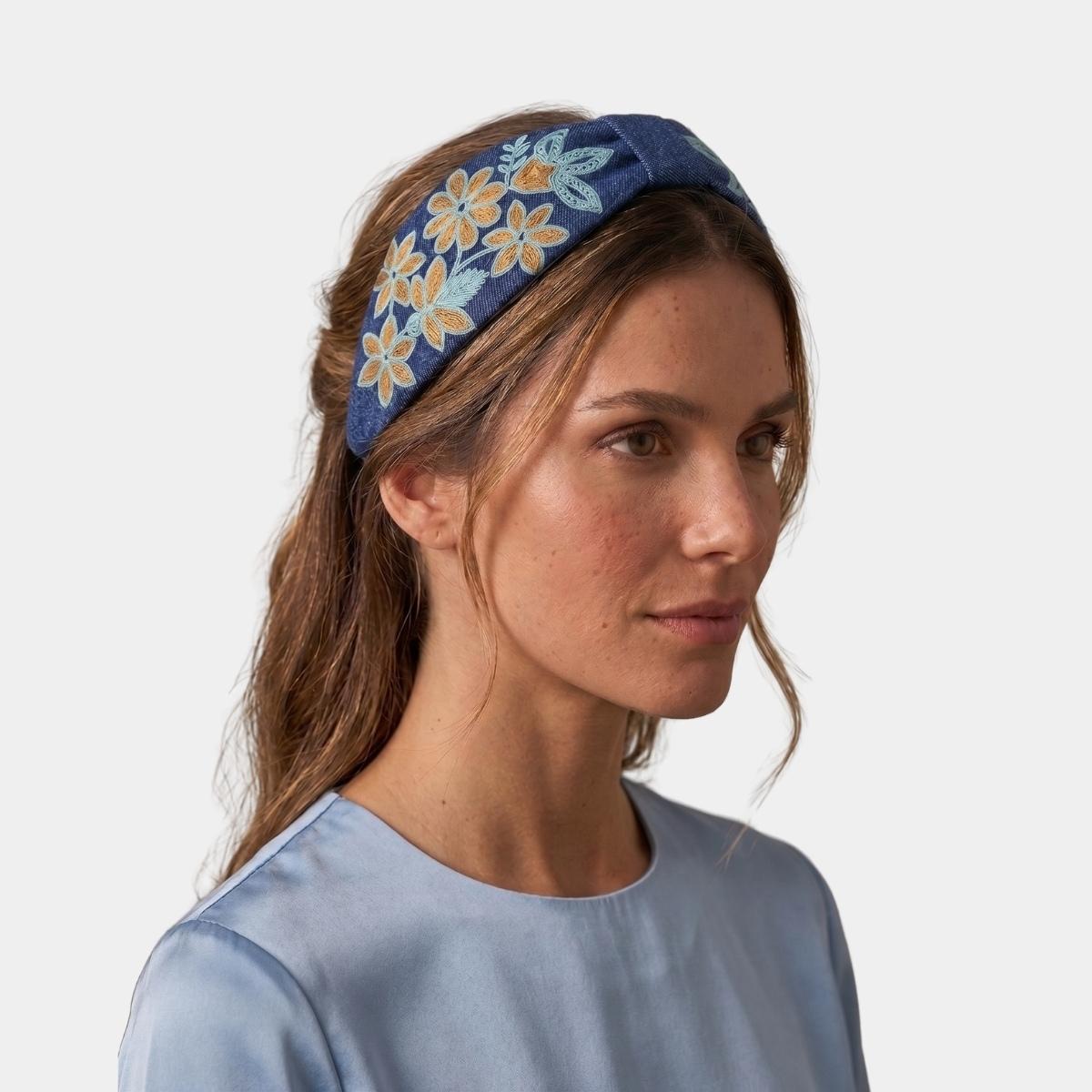 Diadema Margaritas Denim | Ana Lince