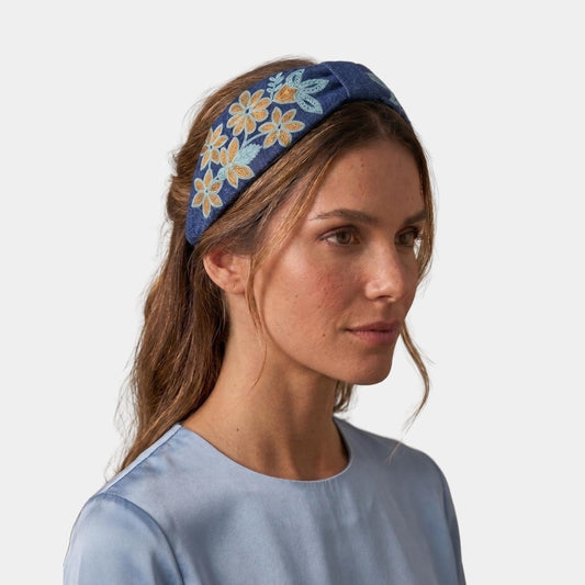 Diadema Margaritas Denim | Ana Lince