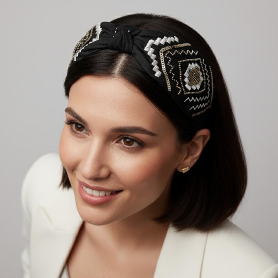 Diadema Noir Etnica | Ana Lince