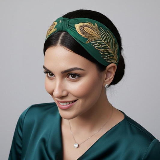 Diadema Pluma Esmeralda | Ana Lince