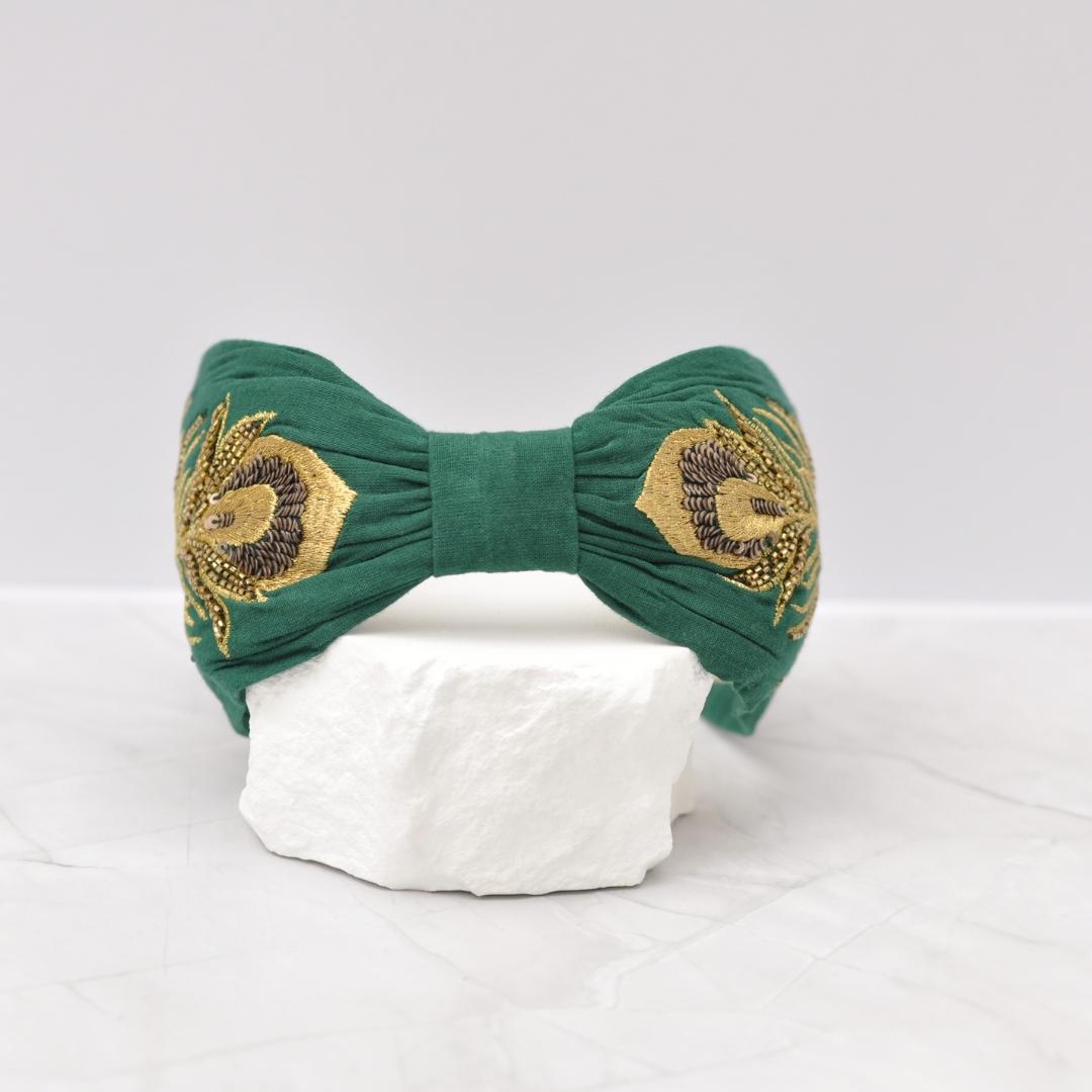 Diadema Pluma Esmeralda | Ana Lince