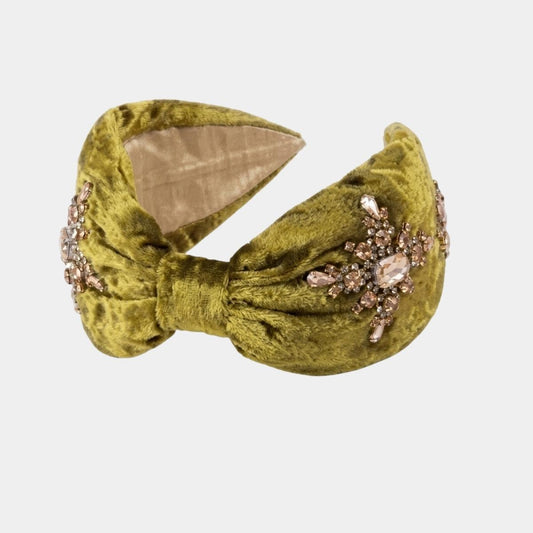 Diadema Terciopelo Joya Oliva | Ana Lince