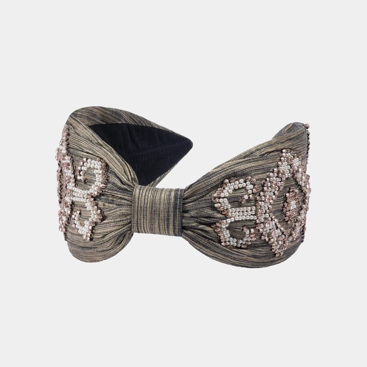 Diadema Tribal Gris Ahumado | Ana Lince
