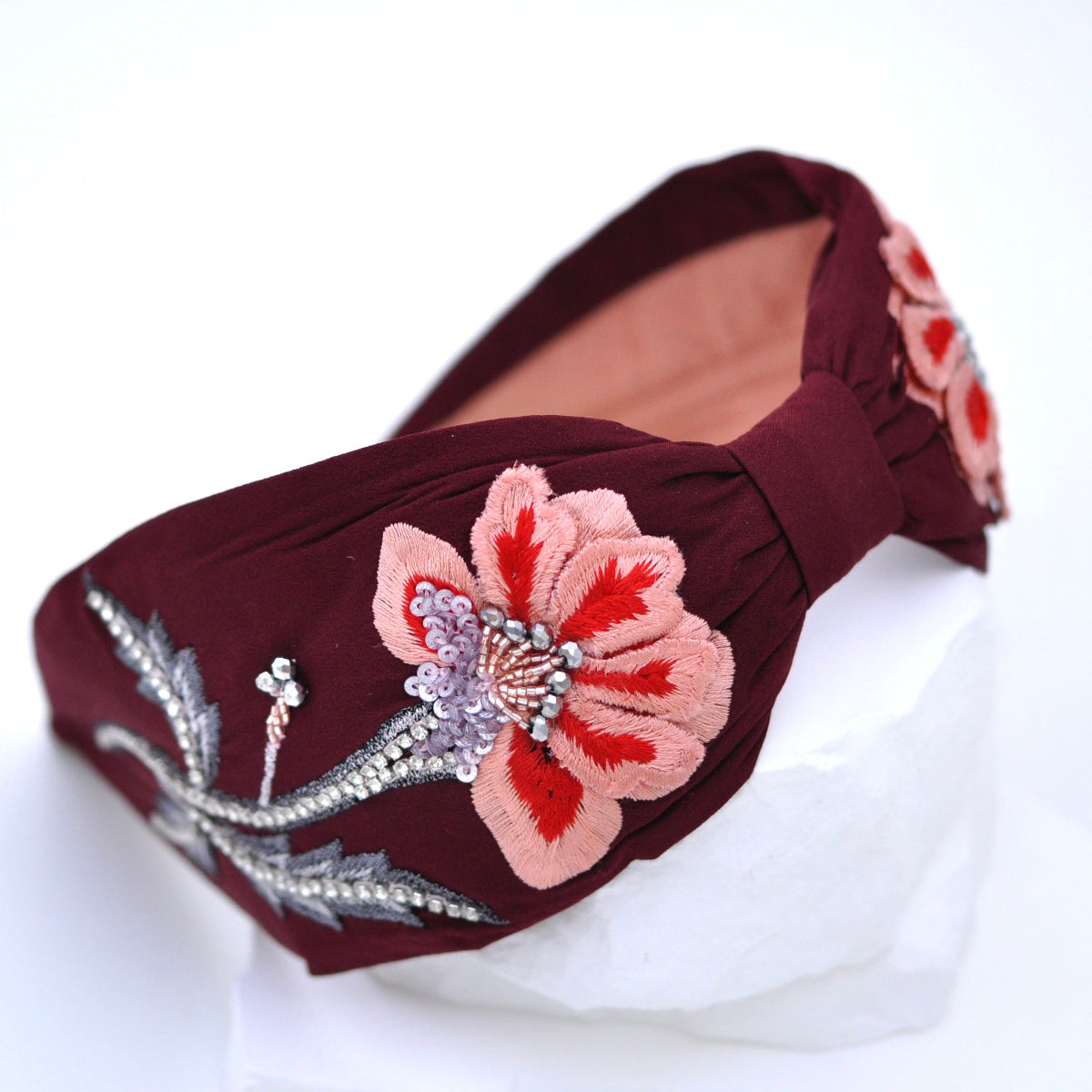 Diadema Flor de Rubí