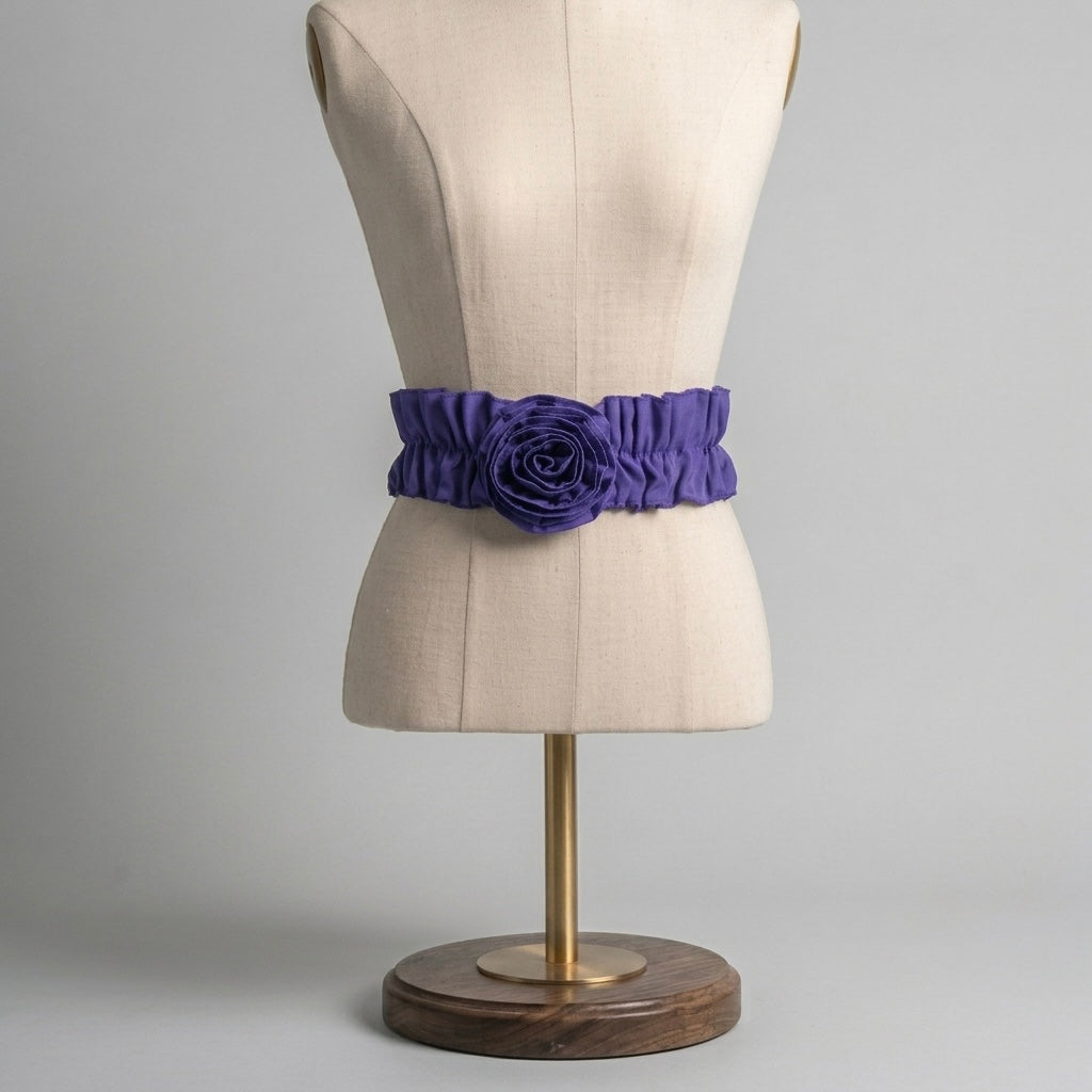 Cinturón Flor Satin Raso