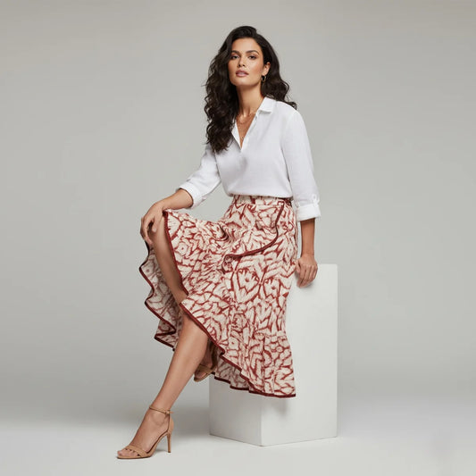 Falda Cruzada Lino | Ana Lince