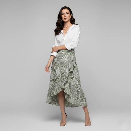 Falda Cruzada Lino | Ana Lince