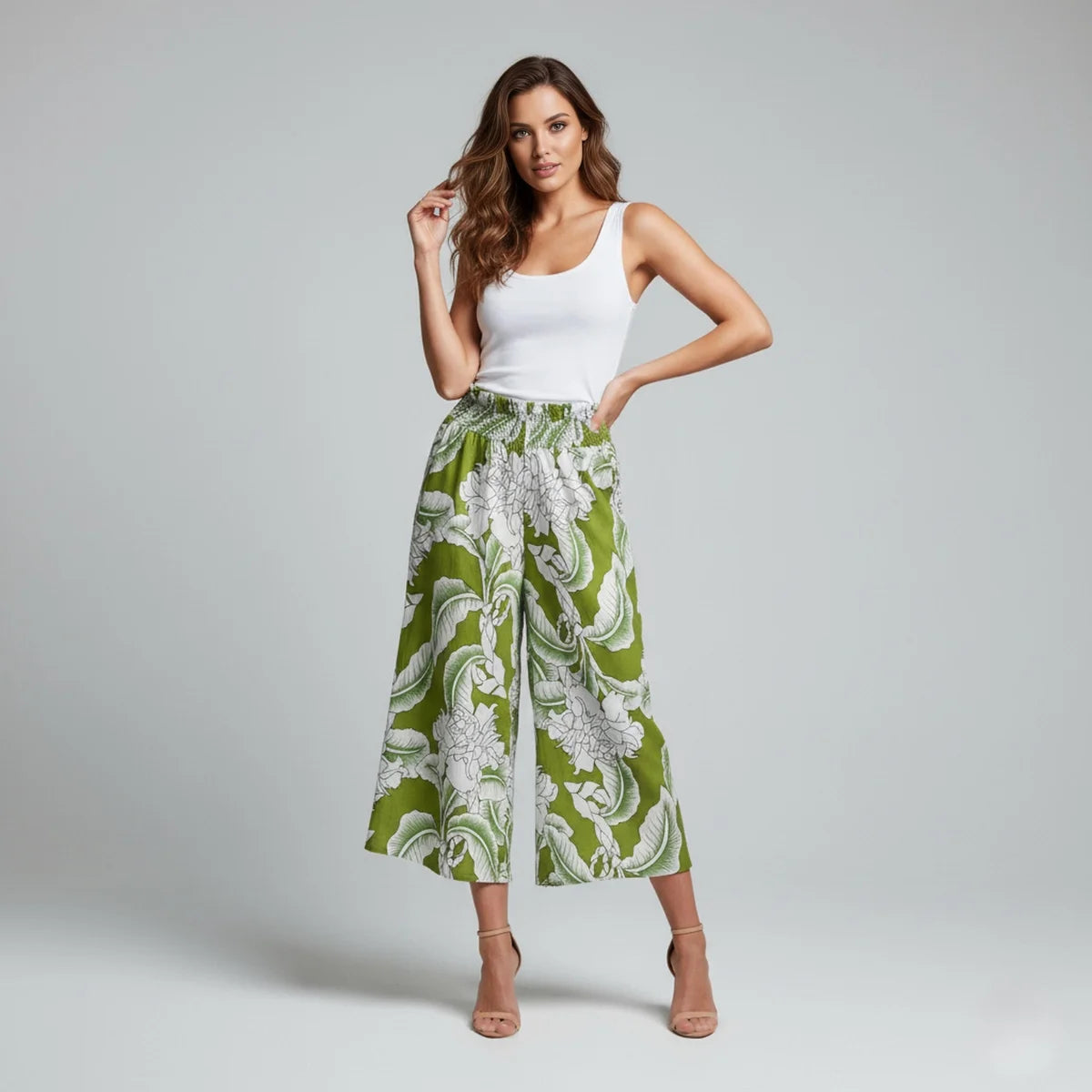 Falda Pantalón Lino Natural | Ana Lince