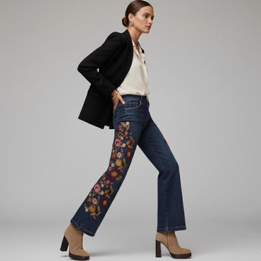 Jean Bordado Floral Provenza | Ana Lince