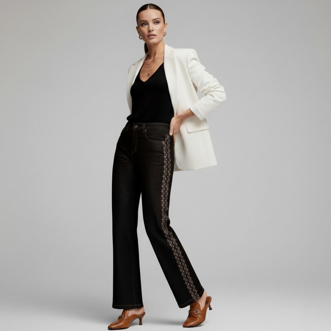 Jean Bordado Franja Lisboa | Ana lince