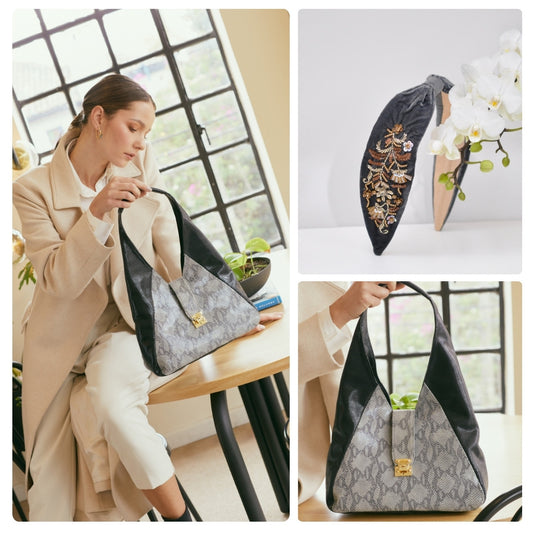Match Night - Bolso Amazona Snake & Diadema Velvet Garden