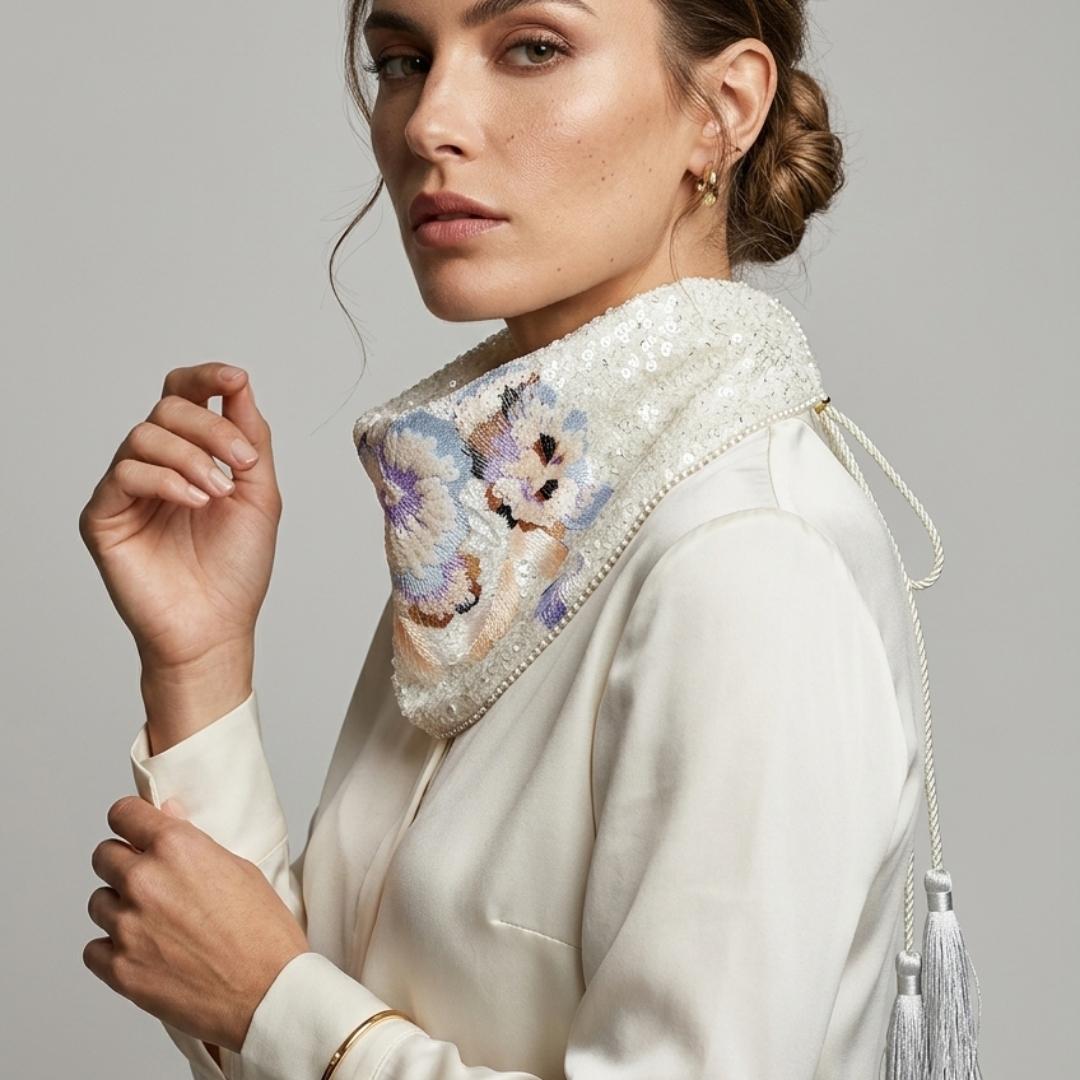 Pañoleta Bruma de Flores | Ana Lince