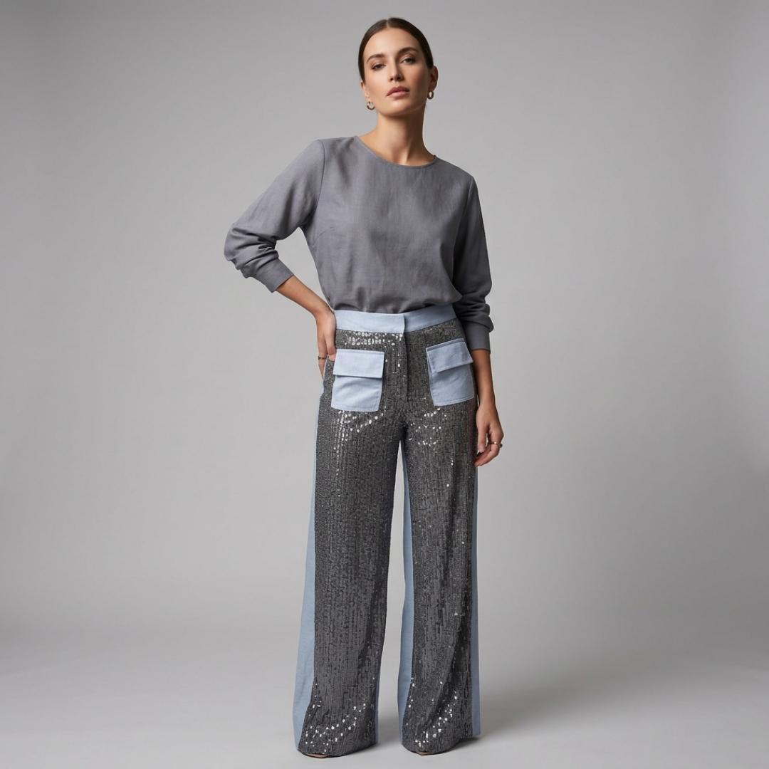Pantalon Elysian Azul Celeste | Ana Lince - Colombia