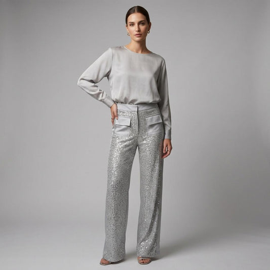 Pantalon Elysian Gris Mineral | Ana Lince - Colombia