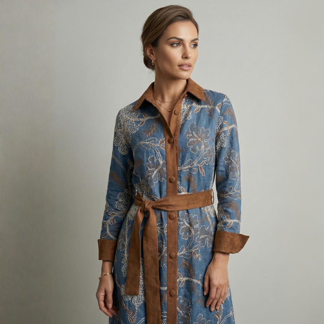 Vestido Flora Ocre | Ana Lince