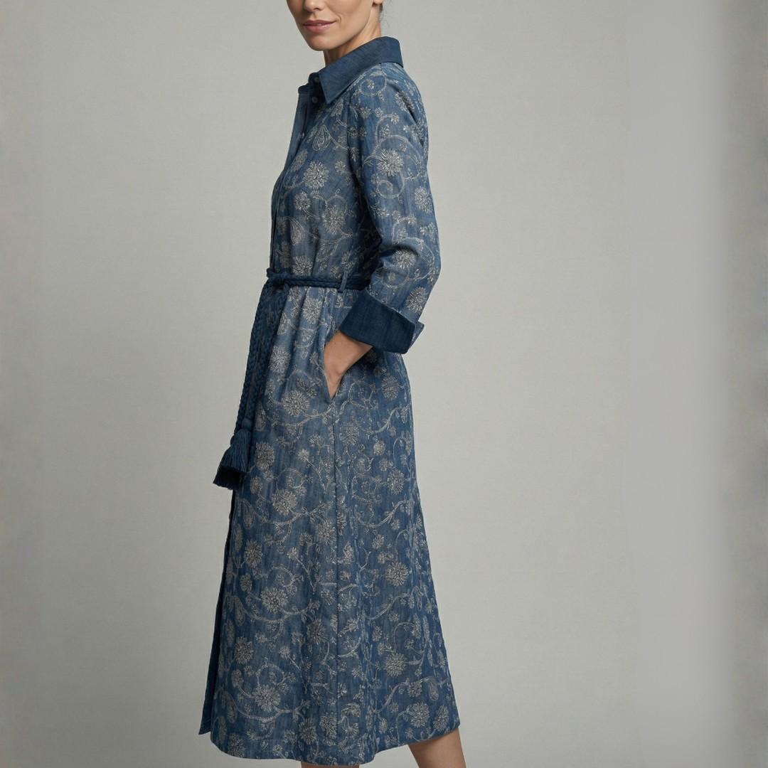 Vestido Indigo Botanico | Ana Lince