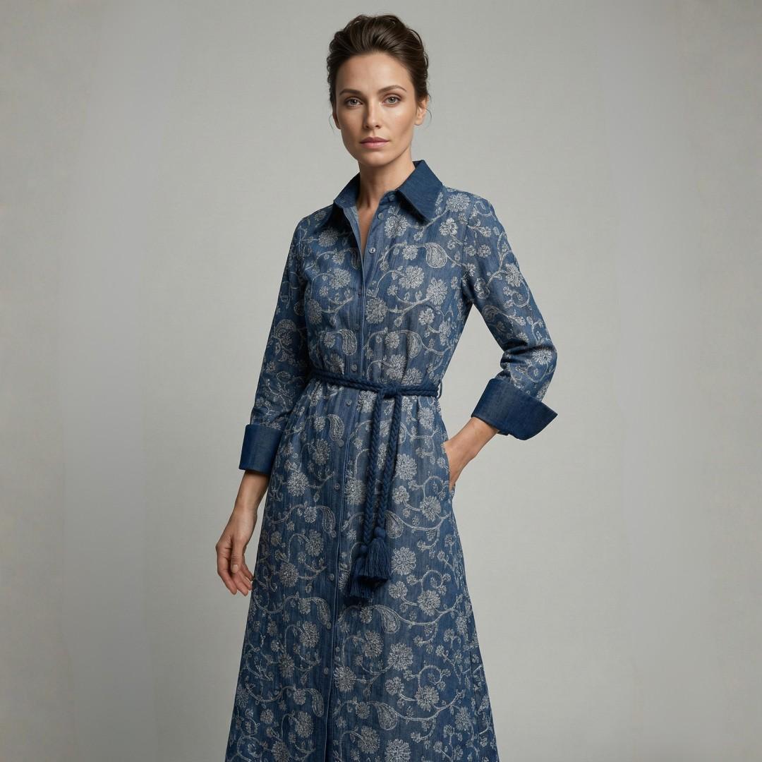 Vestido Indigo Botanico | Ana Lince