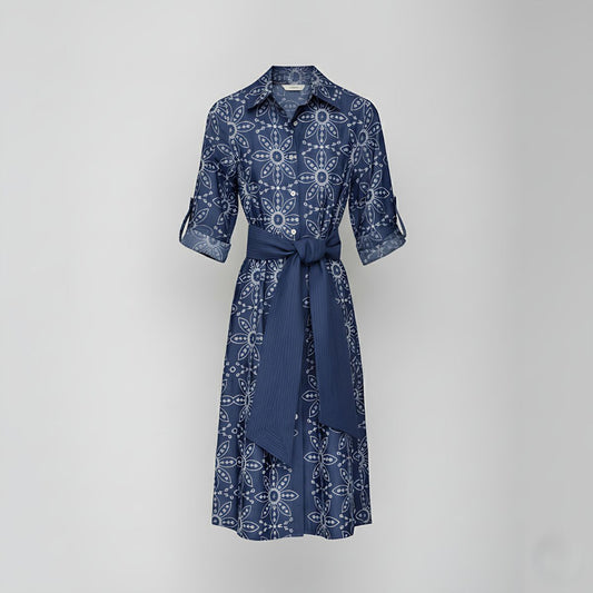 Vestido Indigo Floral | Ana Lince