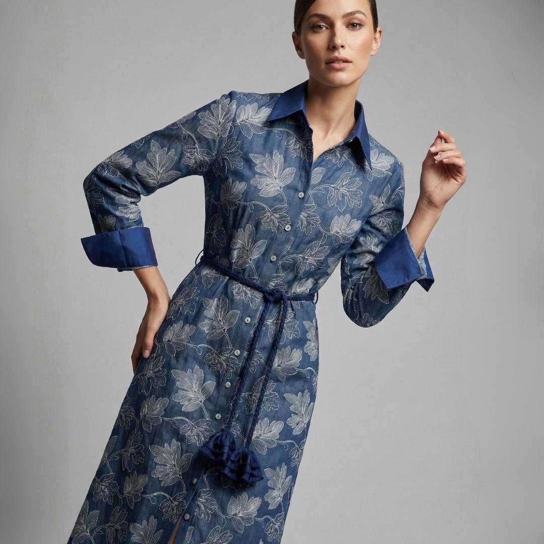 Vestido Jardin Indigo | Ana Lince