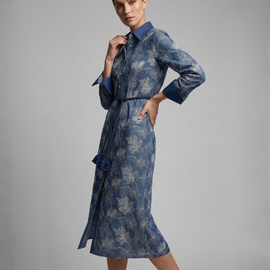 Vestido Jardin Indigo | Ana Lince