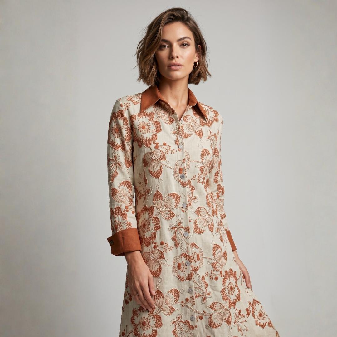 Vestido Lino Bruma de otoño | Ana Lince